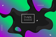 Abstract Dark Background With Colorful Gradient Shapes