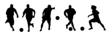 Playing Football Silhouette