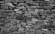 Black stone wall texture