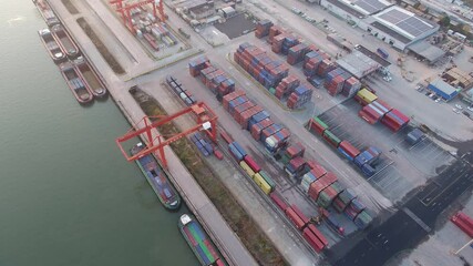 Wall Mural - container terminal