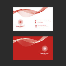 Red And White Business Card