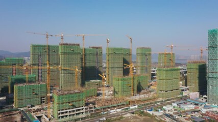 Canvas Print - construction site in city