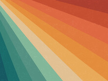 Retro Seventies Stripes Sunrays Vector Background Design