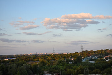 Sticker - sunset over the city