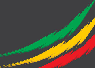 Poster - abstract background with claw scratch texture and with jamaican color theme and some copy space area