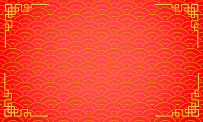 Happy Chinese year wave red background