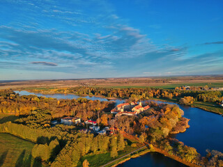 Sticker - Aerial view of the Nesvizh Castle complex in Belarus