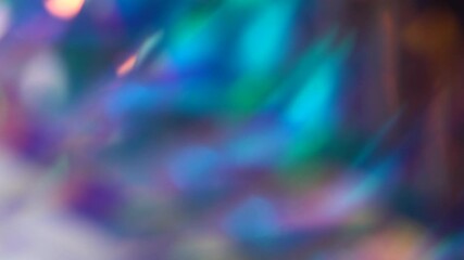 Wall Mural - Abstract neon glowing textured iridescent gradient background. The surface of the crystals and prism