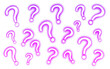 © Longing888 - Purple glowing question mark pattern