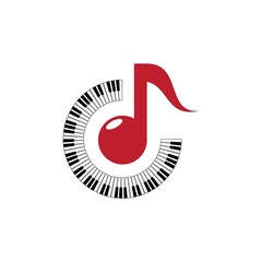 Sticker - Piano vector ilustration