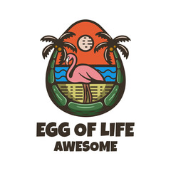 Illustration vector graphic of Egg of Life, good for logo design