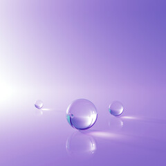 Wall Mural - glass and caustics object, 3d render abstract background.