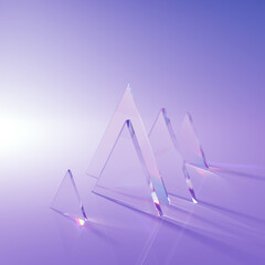 Wall Mural - glass and caustics object, 3d render abstract background.