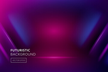 Wall Mural - futuristic abstract gradient dark purple room background