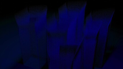 Aufkleber - Abstract building silhouettes built from sand on a black background. Design. Rectangular shaped abstract pillars of tiny particles.