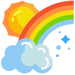 Poster - rainbow flat icon