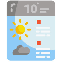 Poster - weather forecast flat icon