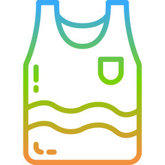 Sticker - tank top gradient icon