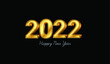 Golden 2022 happy new year creative design