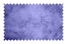 Old Grunge Blank Postage Paper Stamp On White