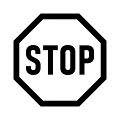 Poster - Stop Sign with an Octagonal Shape Icon. Vector image.