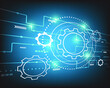 © Singha - circuit board background technology. illustration