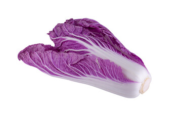 Wall Mural - Purple chinese cabbage isolated on alpha background.