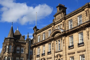 Poster - British gritstone buildings in Huddersfield