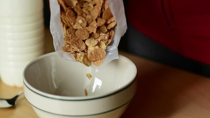 Sticker - A man making oat flakes as a morning breakfast