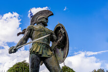 Statue Of Leonidas Of Sparta In Greece
