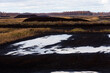 territory for peat extraction in the autumn season