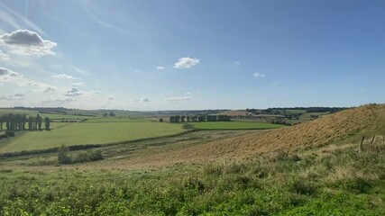 Wall Mural - brede valley - historical Uk in England, overlooking misty Brede Valley winchelsea, East Sussex, uk