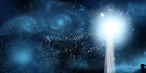 Wall Mural - the star shines over the manger of christmas of jesus christ.