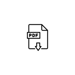 Poster - Download Pdf file icon vector for web