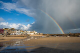 Fototapeta Tęcza - Rainbow over St. Ives, Cornwall
