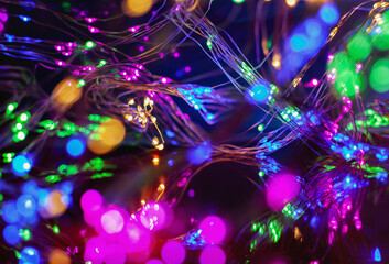 Background with colorful lights