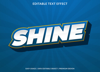Poster - shine text effect editable template use for business brand and logo