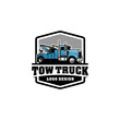 tow truck - towing truck - service truck logo isolated vector