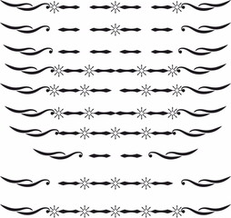 Poster - Graphic decorative elements, text breaks set
