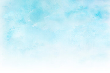 Wall Mural - watercolor illustration art abstract blue color texture background, clouds and sky pattern. watercol