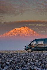 Poster - Vanlife with a Monte Ararat sunset in Turkey