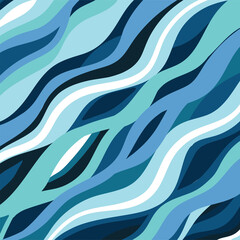Water flow wave blue pattern background design vector