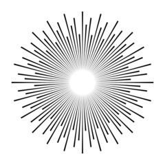 Poster - Vintage sun rays monochrome star burst design element starburst stock illustration