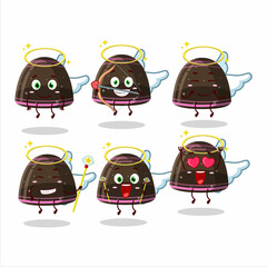 Poster - Chocolate jelly gummy candy cartoon designs as a cute angel character