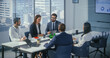 © Gorodenkoff - Modern Multi-Ethnic Office Conference Room Meeting: Diverse Team of Ambitious Top Managers, Executives Talk, Brainstorm, Use Tablet. Businesspeople Discuss Investment Strategy in e-Commerce Startup