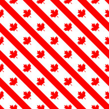 Seamless Pattern Of Canada. Vector Illustration. Print, Book Cover, Wrapping Paper, Banner And Etc