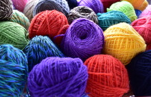 A Bunch Of Balls Of Colorful Woolen Thread