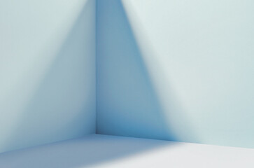 light soft minimal background mockup for product presentation. corner of room with shadows from diff