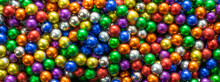 Colored Balls With Visible Details. Background Or Texture