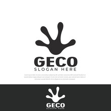 Simple Black Gecko Leg Logo Design, Design Template, Symbol, Icon, Design Template, Lizard Paw